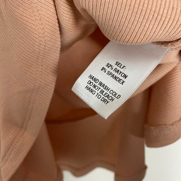 Lulus Square Neck Peplum Hem Ribbed Cropped T Shirt Ruffle Womens Small S - Picture 6 of 8